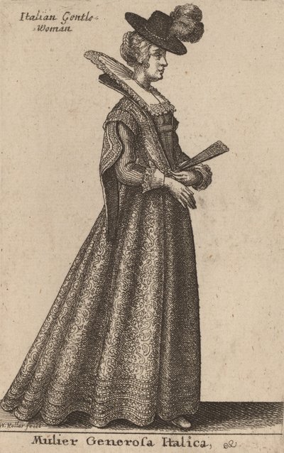 Mulier Generosa Italica - Wenceslaus Hollar