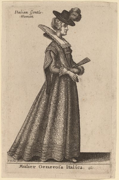 Mulier Generosa Italica - Wenceslaus Hollar
