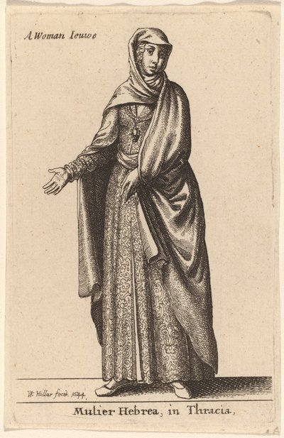 Mulier Hebrea en Thrace - Wenceslaus Hollar