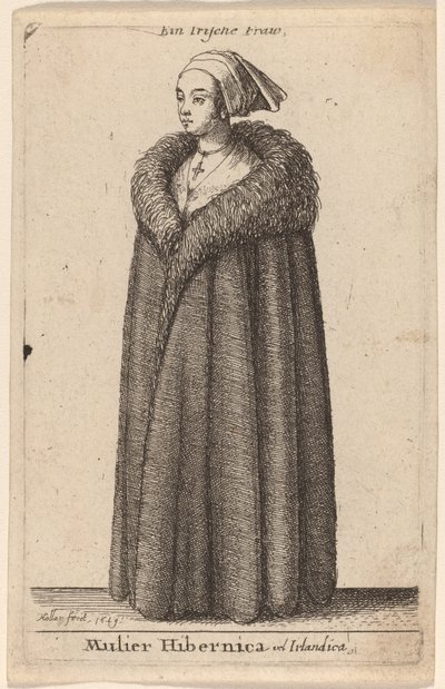 Mulier Hibernica vel Irlandica - Wenceslaus Hollar