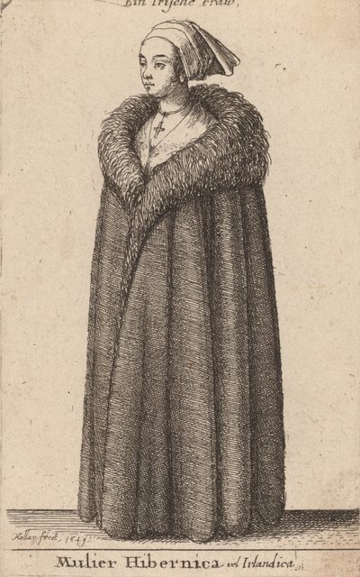 Mulier Hibernica vel Irlandica, 1649 - Wenceslaus Hollar