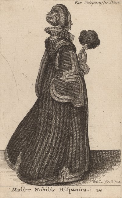 Mulier Nobilis Hispanica - Wenceslaus Hollar