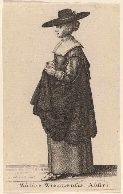 Mulier Wiennensis Austri - Wenceslaus Hollar