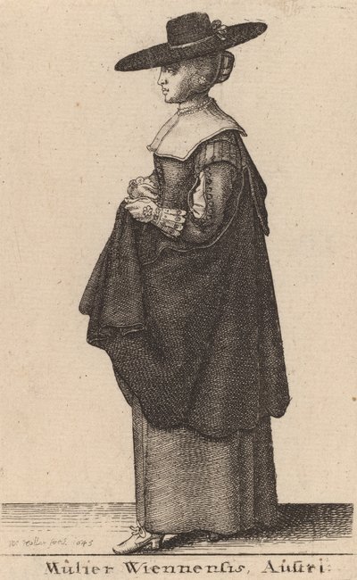 Mulier Wiennensis Austri, 1643 - Wenceslaus Hollar