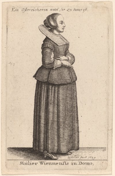 Mulier Viennensis in Domo - Wenceslaus Hollar