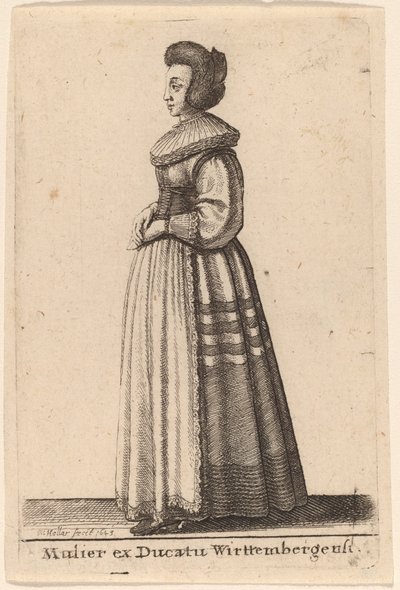 Mulier ex Ducatu Wirttembergensi - Wenceslaus Hollar