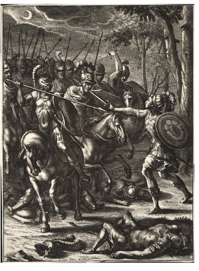 Nisus tuant Volscens. État 2 - Wenceslaus Hollar