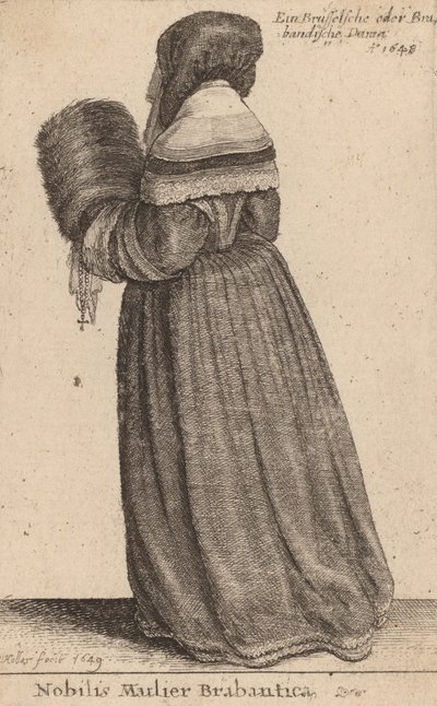 Nobilis Mulier Brabantica, 1649 - Wenceslaus Hollar