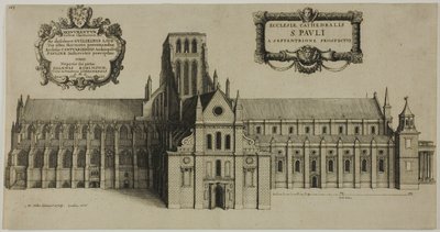 Ancienne cathédrale Saint-Paul vue du nord - Wenceslaus Hollar