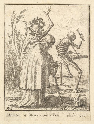 Vieille femme, de la Danse macabre - Wenceslaus Hollar