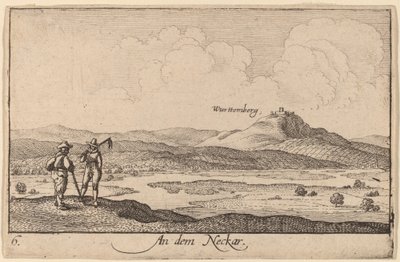 Sur le Neckar - Wenceslaus Hollar