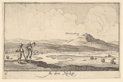 Sur le Neckar - Wenceslaus Hollar