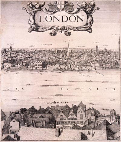 Vue panoramique de Londres, vers 1670 - Wenceslaus Hollar