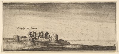 Château de Pevensey, 1652-77 - Wenceslaus Hollar