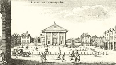 Piazza, Covent Garden, Londres (gravure) - Wenceslaus Hollar