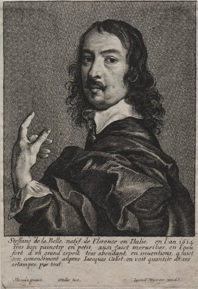 Portrait de Stefano della Bella - Wenceslaus Hollar