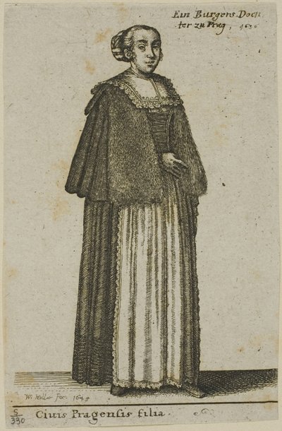Fille de Prague - Wenceslaus Hollar