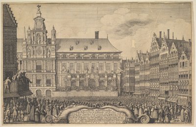 Proclamation du traité de Münster - Wenceslaus Hollar