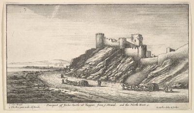 Perspective du château de Yorke à Tanger, depuis la plage et le nord-ouest, 1669-73 - Wenceslaus Hollar