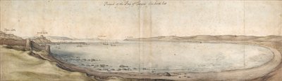 Vue de la baie de Tanger depuis le sud-est, milieu XVIIe siècle - Wenceslaus Hollar