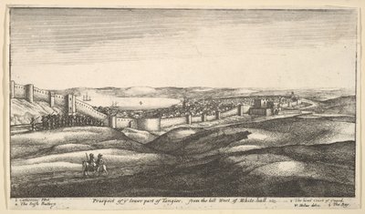Vue de la partie inférieure de Tanger, de la colline à l