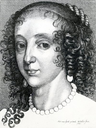 Reine Henriette Marie, 1641 - Wenceslaus Hollar