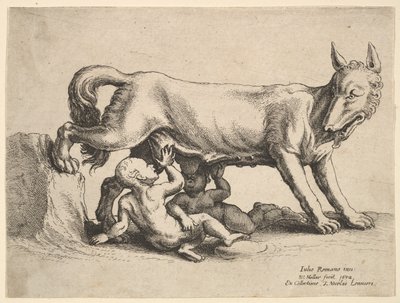 Romulus et Remus, 1652 - Wenceslaus Hollar