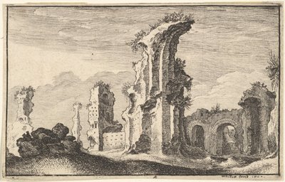 Ruines de Saint Croix de Jérusalem - Wenceslaus Hollar