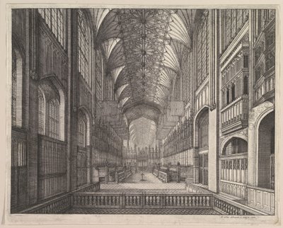 Chœur de la chapelle St. George, Windsor, 1663 - Wenceslaus Hollar