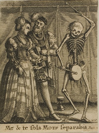 Le couple de mariés et la mort - Wenceslaus Hollar