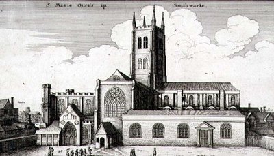 La cathédrale de Saint-Sauveur et Sainte-Marie Overie, Southwark - Wenceslaus Hollar