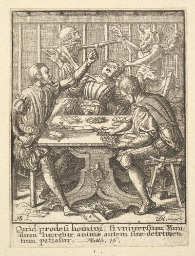 Les Joueurs, de la Danse de la Mort - Wenceslaus Hollar