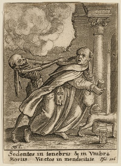Le Moine et la Mort - Wenceslaus Hollar