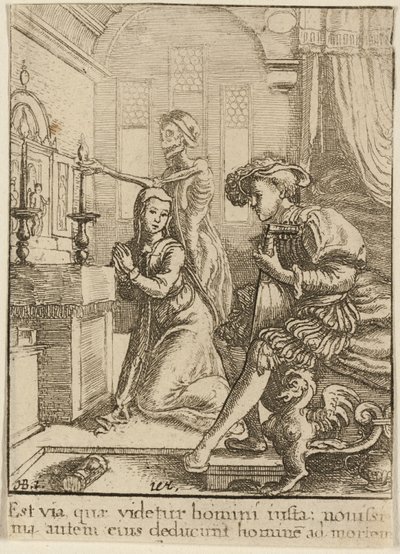 La Nonne et la Mort - Wenceslaus Hollar