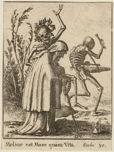 La vieille femme et la mort - Wenceslaus Hollar