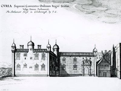 La Maison du Parlement à Édimbourg (gravure) - Wenceslaus Hollar