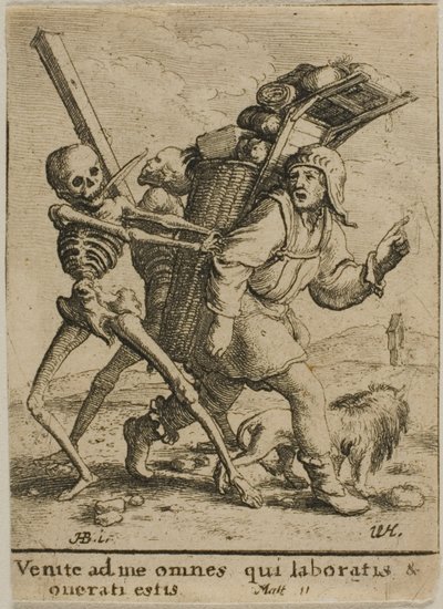 Le colporteur et la mort - Wenceslaus Hollar