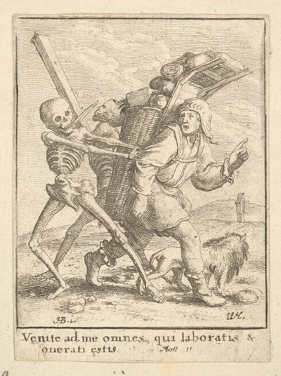 Le Colporteur, de la Danse Macabre, 1651 - Wenceslaus Hollar