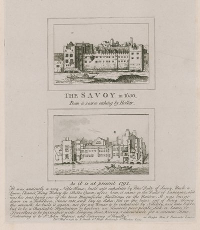 Le Savoy en 1650 et tel qu