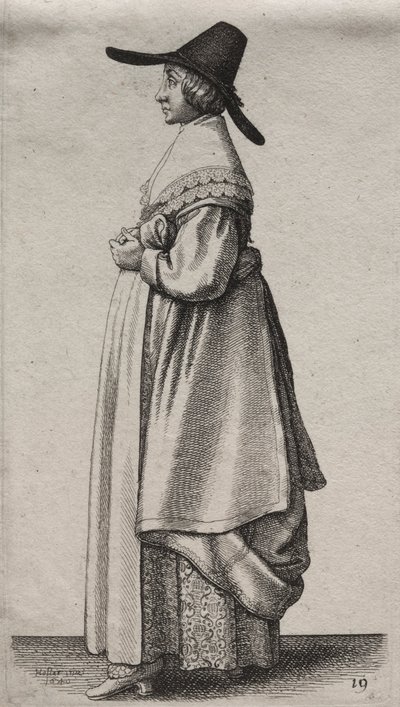 Les divers habits des femmes anglaises, de la noblesse aux paysannes..., 1640 - Wenceslaus Hollar