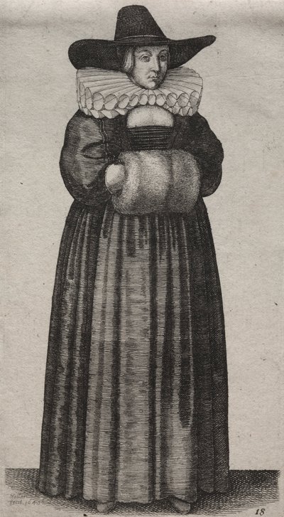Les divers habits des femmes anglaises, de la noblesse aux paysannes..., 1640 - Wenceslaus Hollar