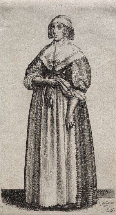 Les divers habits des femmes anglaises, de la noblesse aux paysannes..., 1640 - Wenceslaus Hollar