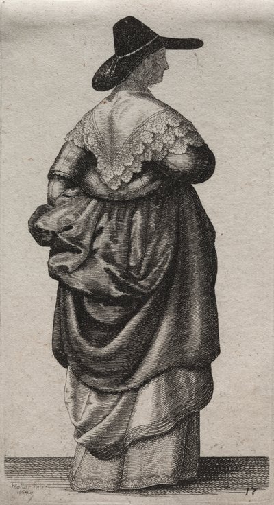 Les Diverses Habitudes des Femmes Anglaises, de la Noblesse aux Femmes de la Campagne : La Femme avec un Chapeau Masculin - Wenceslaus Hollar