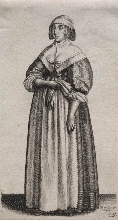 Les Diverses Habitudes des Femmes Anglaises, de la Noblesse aux Femmes de la Campagne : La Femme avec des Gants - Wenceslaus Hollar