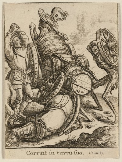 Le charretier et la mort - Wenceslaus Hollar