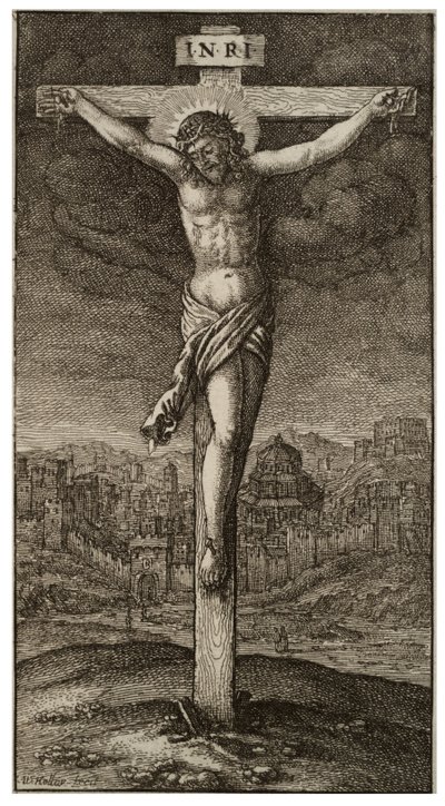 La crucifixion - Wenceslaus Hollar