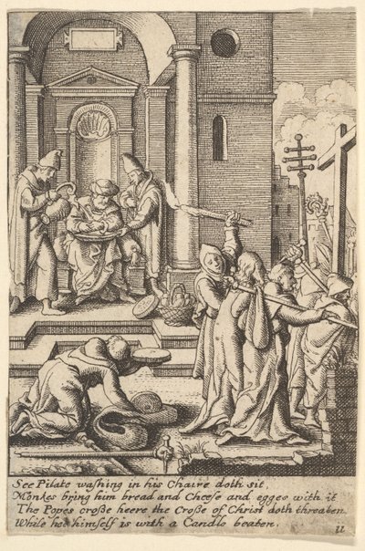 Le lavage des mains, 1625-77 - Wenceslaus Hollar