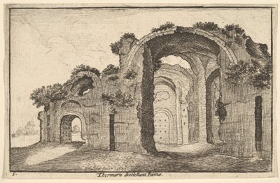 Ruines des thermes de Dioclétien - Wenceslaus Hollar