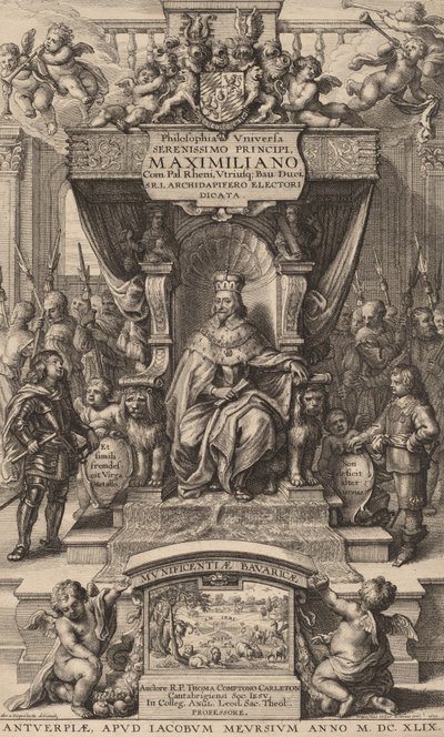 Page de titre de Philosophia Universia - Wenceslaus Hollar