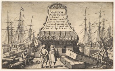 Page de titre : Navires hollandais, 1647 - Wenceslaus Hollar